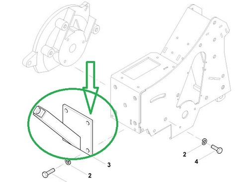 Кронштейн взборі з прикотуючим колесом D=370 AC819020